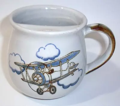 Otagiri Propeller Biplane Hot Air Balloon Moustache/Shaving Mug Cup Rare! • $19.20