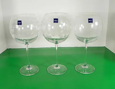 Mikasa Crystal CHEERS Balloon Wine Large Goblet (s) LOT OF 3 Barware • $29.95