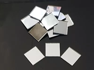 25 Pieces Silver Glass Mirror Tiles 4 X 4 Cm 3 Mm Thick. Art&Craft • £9.99