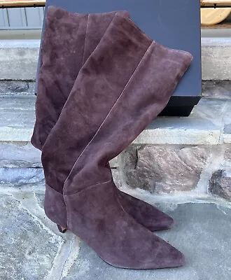 J CREW Stevie Knee-high Boots In Brown Suede BT909 Size 9 EUC • $125