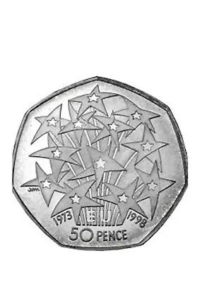 1998 European Union EU Stars 50p Fifty Pence UK Coin Hunt Rare Lot B • £1.99