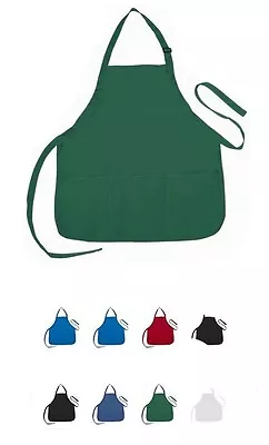 3 Pocket Apron Commerical Restuarant Home Residential Bib Spun Great For Gifts • $11.98