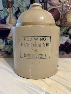 Red Wing Advertising MINNESOTA Stoneware POULTRY Feeder • $90