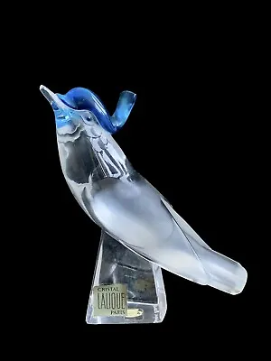 Lalique Pimlico Figurine Crested Blue Jay Bird • $273.46