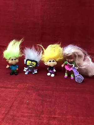 4 VTG Trolls Dolls Glow In Dark Burger King Mattel Miss Mini Lot Of Various • $5.39