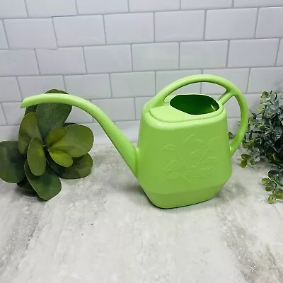 Vintage Retro Watering Can 56oz Lime Green Honeydew Bloem Embossed Foliage • $17.99