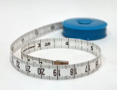 Roll-Fix Tape Measure - Automatic Roll-up 60 /150 Cm/5 Ft Blue Free Shipping • $9.35