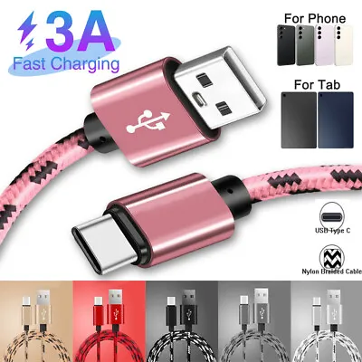 USB Type C Fast Charger Data Cable Charging Braided Cord For Samsung S23 S22 S20 • $7.59