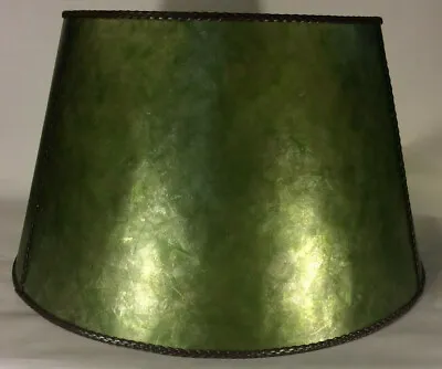 New Craftsmen Green Empire Style Mica Floor Lamp Shade 13 Tx19 Bx 11 H #MS719G • $207.04