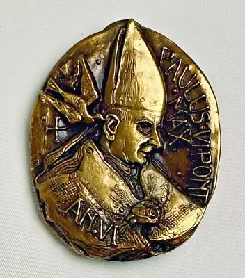 Official Vatican Pope Paul VI Bronze Medal Priestly Vocations Bodini • $29.99