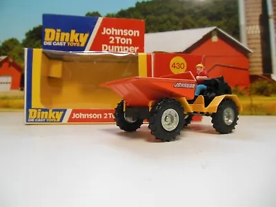Dinky.430.johnston 2.5 Ton.centre Steer Dumper.driver.tipping Skip.tractor.mint • £29.99