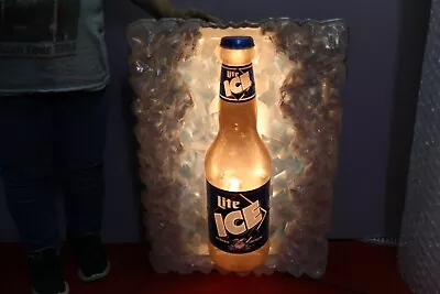 Rare Large Vintage 1995 Miller Lite Ice Beer 3D 33  Sign Lighted Light Sign • $235