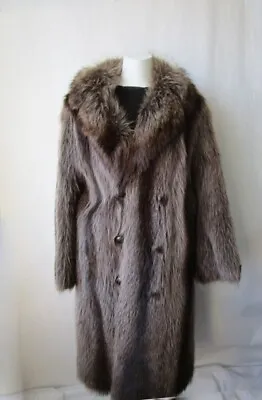 Men's  Sz 40 / 42 Raccoon Fur Coat Jacket MINT+ • $325