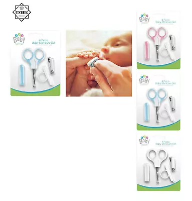 £3.38 • Buy BABY 4Pc MANICURE SET Nail Clippers Safety Scissors File 0+ Months GMBAB2015 UK