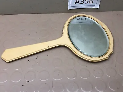 Vintage Bakelite Vanity Beveled Mirror Oval Hand Held • $11.21