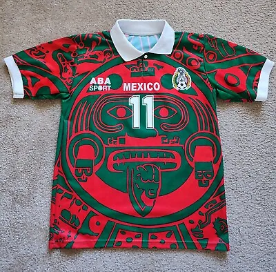 1997 Vintage ABA Sport Mexico Soccer Jersey #11 Cuauhtémoc Blanco Original  • $280