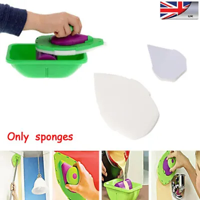 2x Point Paint Pad Pro Tray Roller Painting Corner Edge Decorating Sponge VM • £6.29