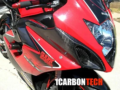 Carbon Fiber Ram Air Intake Covers 05 06 2005 2006 Suzuki Gsxr 1000 • $397