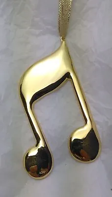 Gift For The Musician! Brass Musical Note Christmas Ornament New • $6.95
