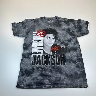 Michael Jackson Bad Tour Shirt Adult Large Gray Crew Neck Music Pop Casual • $22.99