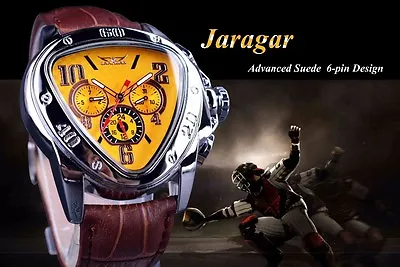 Watch Automatic Sport Racing Retro JARAGAR Original Man Top Brand + • £84.18