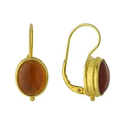 Maharashtra Carnelian Earrings: Museum Of Jewelry • $94.95