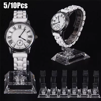 5/10X Clear Acrylic Bracelet Watch Display Holder Stand Rack Jewelry Bangle Rack • £5.09