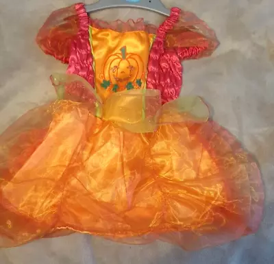 Baby Halloween Pumpkin Dress Costume Trick Or Treat Age 0-3 Months • £7.95