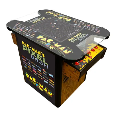 Pac Man's Pixel Bash Cocktail Table Arcade Game - Woodgrain - Coin-Operated • $3399