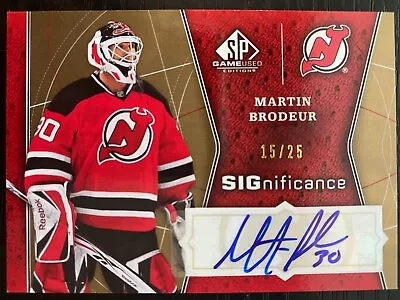 2009-10 SP Game Used Significance AUTO - Martin Brodeur 15/25 Devils SP • $99