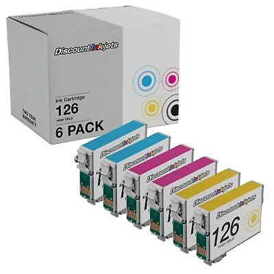 Ink Cartridge Replacements For Epson 126 HY (Combo Set 6 Pack) • $12.23