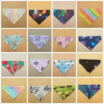 Handmade Dog Bandana Slide On Collar Neckerchief Scarf Present • £2.69