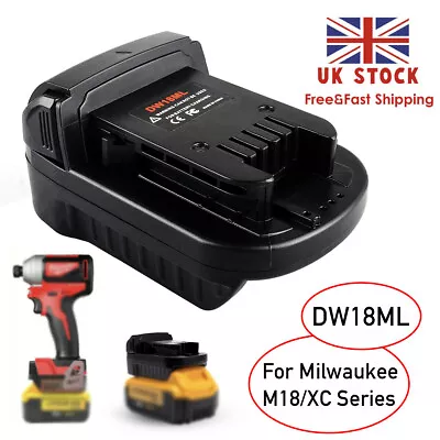 DW18ML Battery Adapter Convert For Dewalt 20V Battery To Milwaukee M18 18V Tool • £13.79