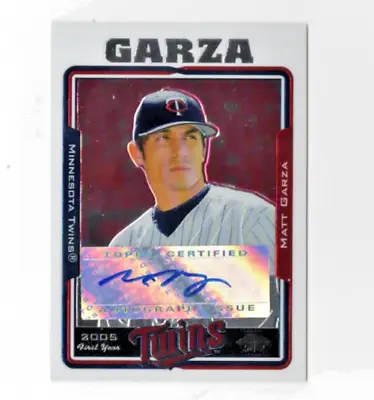 2005 Topps Chrome First Year Auto Matt Garza Twins C-202 • $2.24