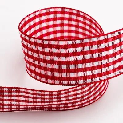 Gingham Ribbon School Hair Wedding Crafts 9mm 16mm 25mm • £3.64