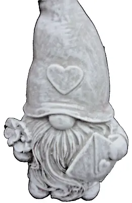 Latex Gnome Concrete Mold Heart Flowers Valentine Plaster Cement Mould 12 Hx6 W • $169.95