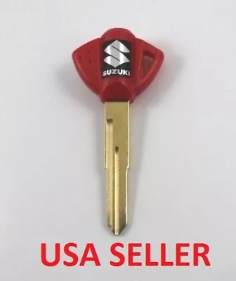 SUZUKI Motorcycle Key Blank - Red Gold  2001-2009 Hayabusa GSXR 600 750 1000 • $6.99