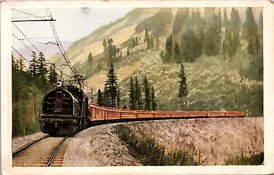 Postcard Famous Transcontinental Train Olympian Cascades C.M. & ST. P. Railway • $7.88