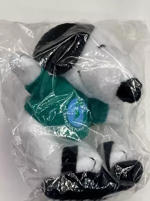 Peanuts Snoopy Plush Met Life Save Our Planet Green Shirt 4  Tall Flip Flops New • $6.30