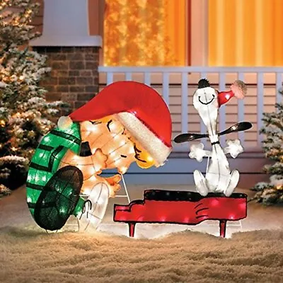 Home Sensibles Christmas Yard Art Decorations 32  Lighted Schroeder And Snoop... • $99.03