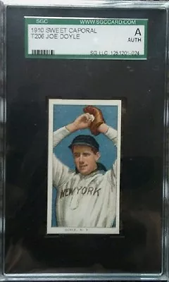 1909 T206 Doyle Right Hook Of Y Missing + No 2nd Period Error Variation  N.     • $899.99