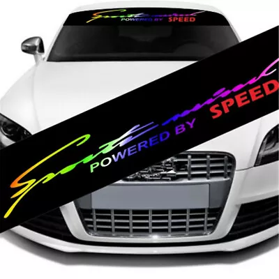 $12.89 • Buy Car Front Windshield Sticker Laser Colorful Reflective Decal 130x21cm Waterproof