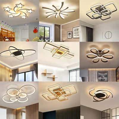 £99.95 • Buy Modern Lamp Ring Square LED Ceiling Light Chandelier Light Living Dining Bedroom