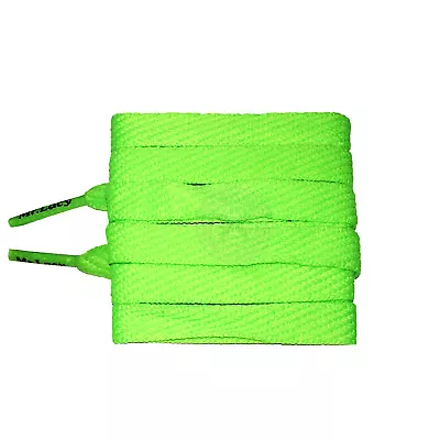 Mr Lacy Flatties - Neon Green Shoelaces (130cm Length | 10mm Width) • £4.99