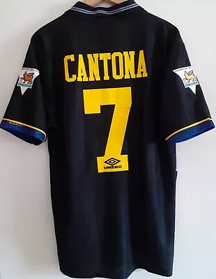 Man U 1994 Famous Black Shirt # 7 CANTONA Xl But Fits Like A L BNWTS • £50