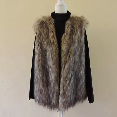 COUNTRY ROAD Faux Fur Sleeveless Coat XL Fully Lined Vest • $68