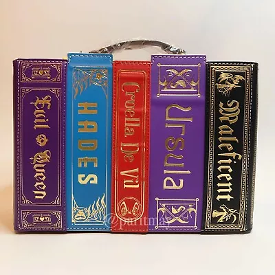 Loungefly Exclusive Stitch Shoppe Disney Villains Books Crossbody Bag (NWT) • $199.99