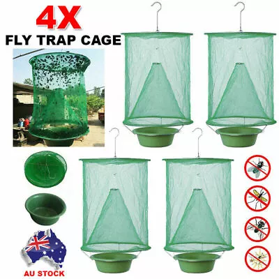 Fly Trap Net Ranch Envirosafe Reusable Fly Catcher Fly Netting Fly Killer 4pack • $12.94