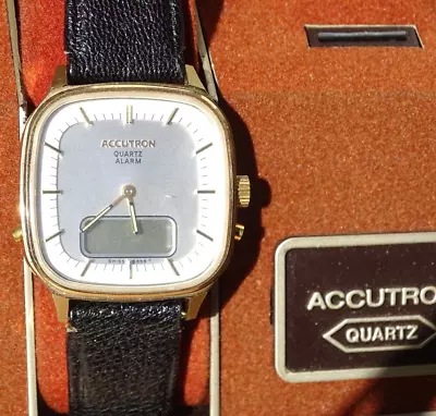 Accutron By Bulova N9 (1979) Quartz Alarm 6898 Wristwatch W/ Original Box Clean • $39.99