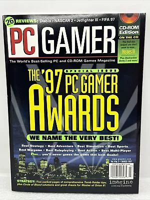 PC Gamer March 1997 Computer Video Game The '97 PC Gamer Awards W/out CD • $15.99
